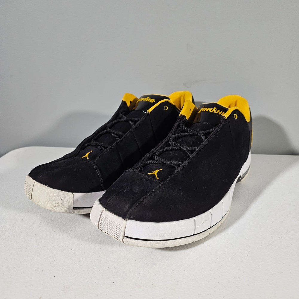 Jordan TE 2 Low Mens Size 14 Black University Gold Basketball Shoes AO1696-007